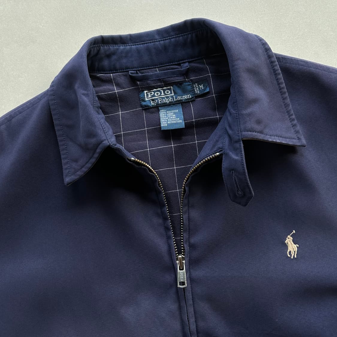 [M-L]폴로 랄프로렌 체크 라이닝 바이스윙 블루종 자켓 상품이미지9