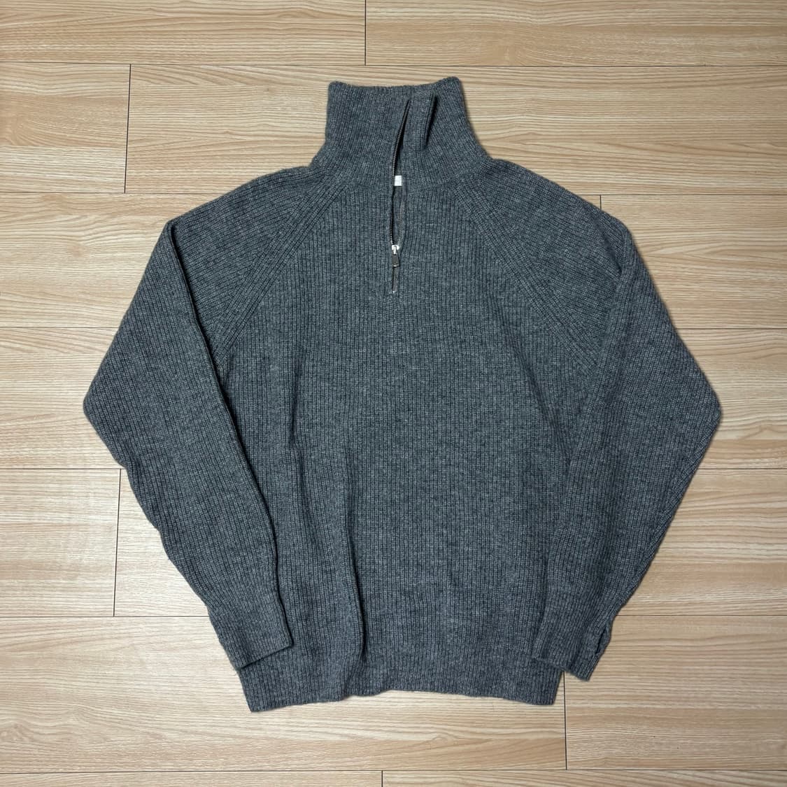 Worthwhile Movement 엑셀라 하프 집업 니트 멜란지 그레이 상품이미지1