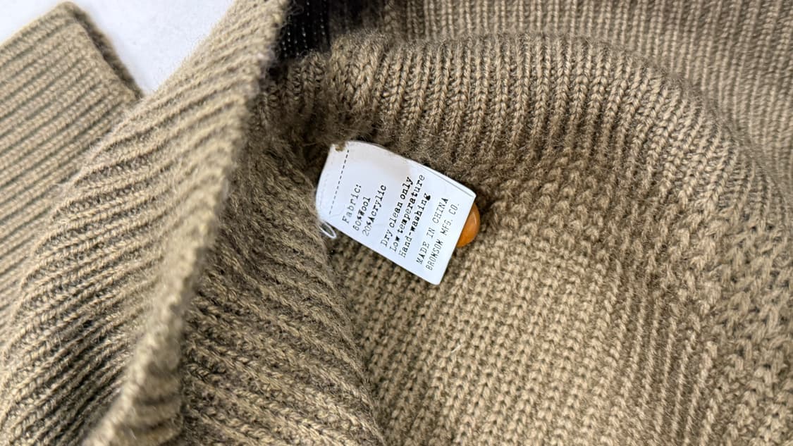 브론슨 US Army High Neck Wool Sweater 올리브그린 상품이미지3