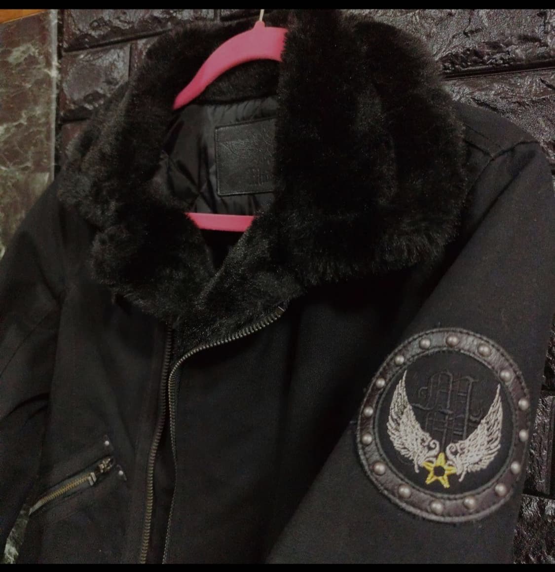 빈티지 MIDAS (미다스) 블랙 B-3 스타일 퍼 자켓 상품이미지5