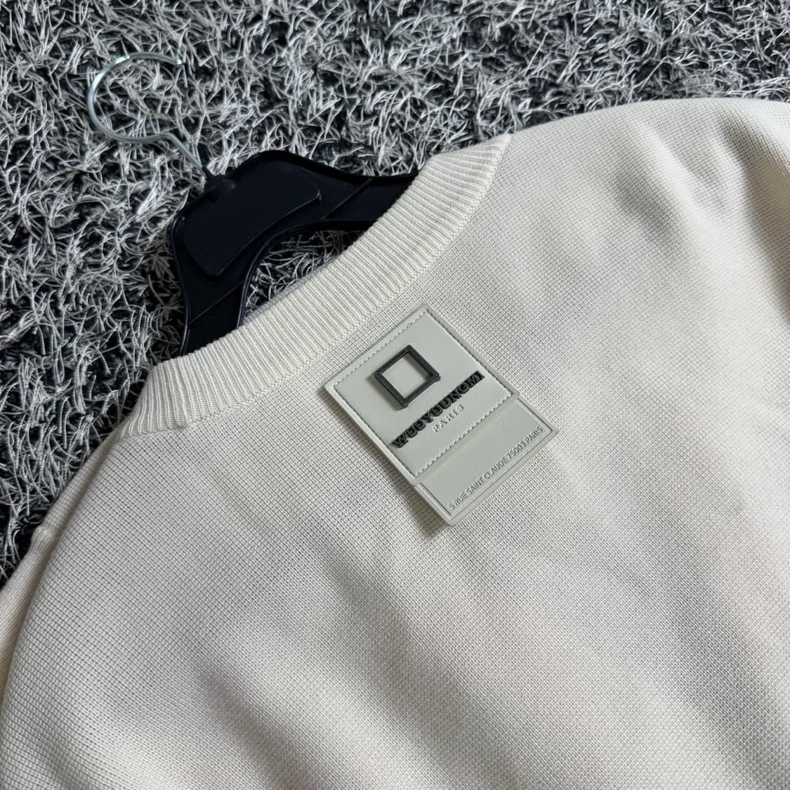 우영미 스퀘어 레더 텍션지 가디건 (50) 상품이미지3