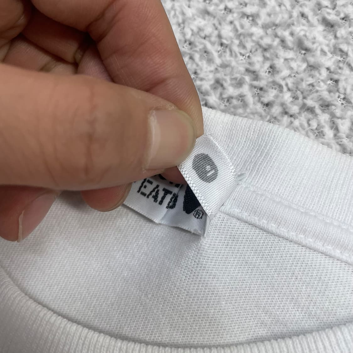 베이프 Bape x 언디핏 황계 사루 반팔 티셔츠 화이트 상품이미지7