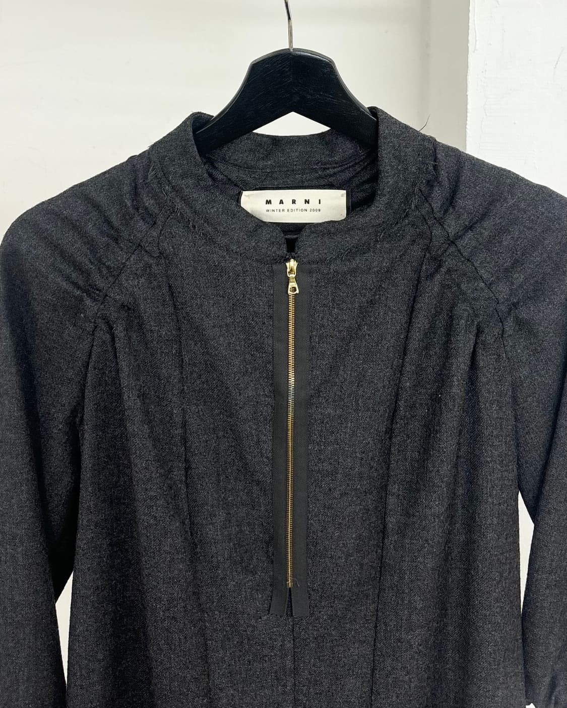 마르니 차콜 울 혼방 집업 원피스 상품이미지2