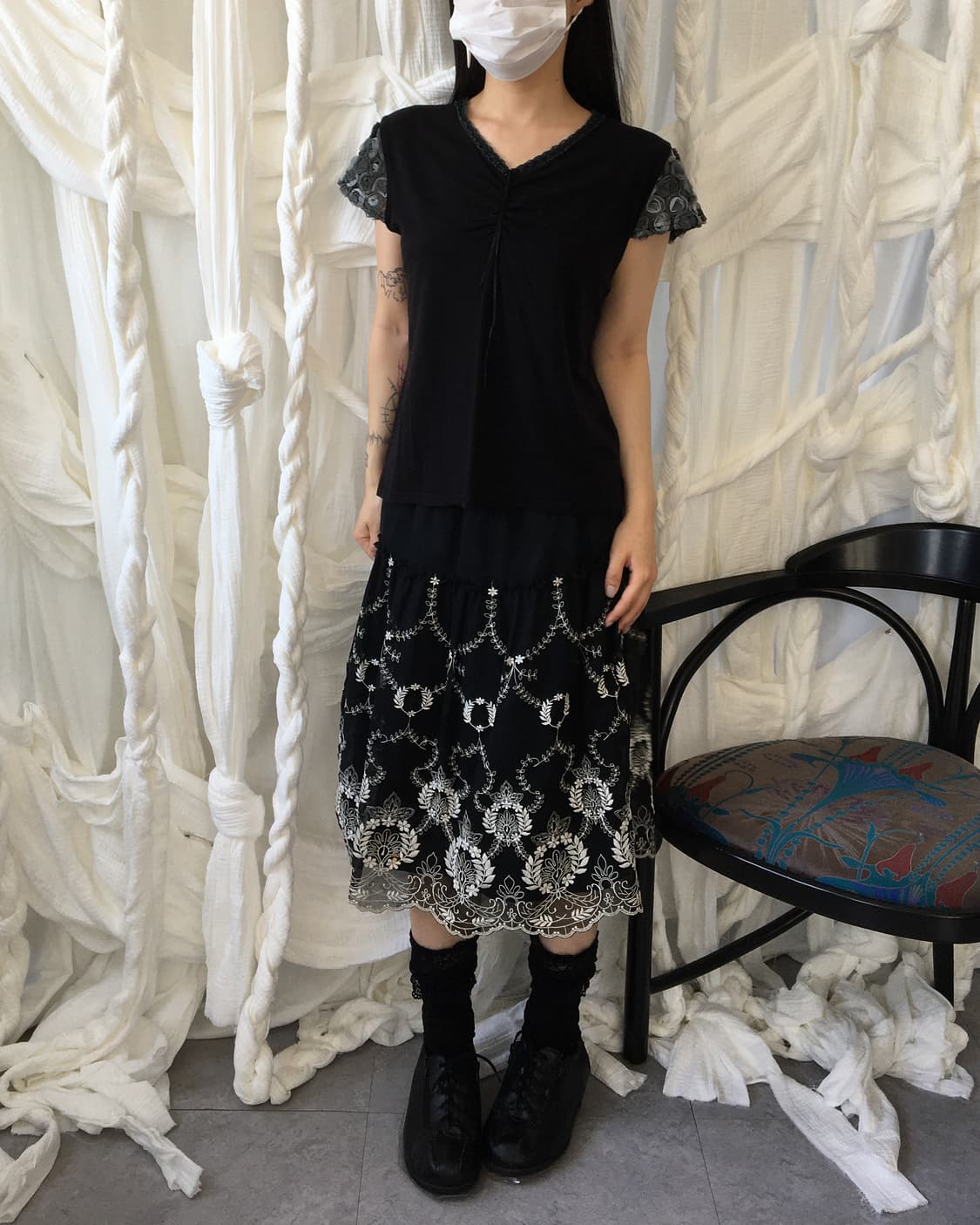 Rose sleeve point t shirt 상품이미지7