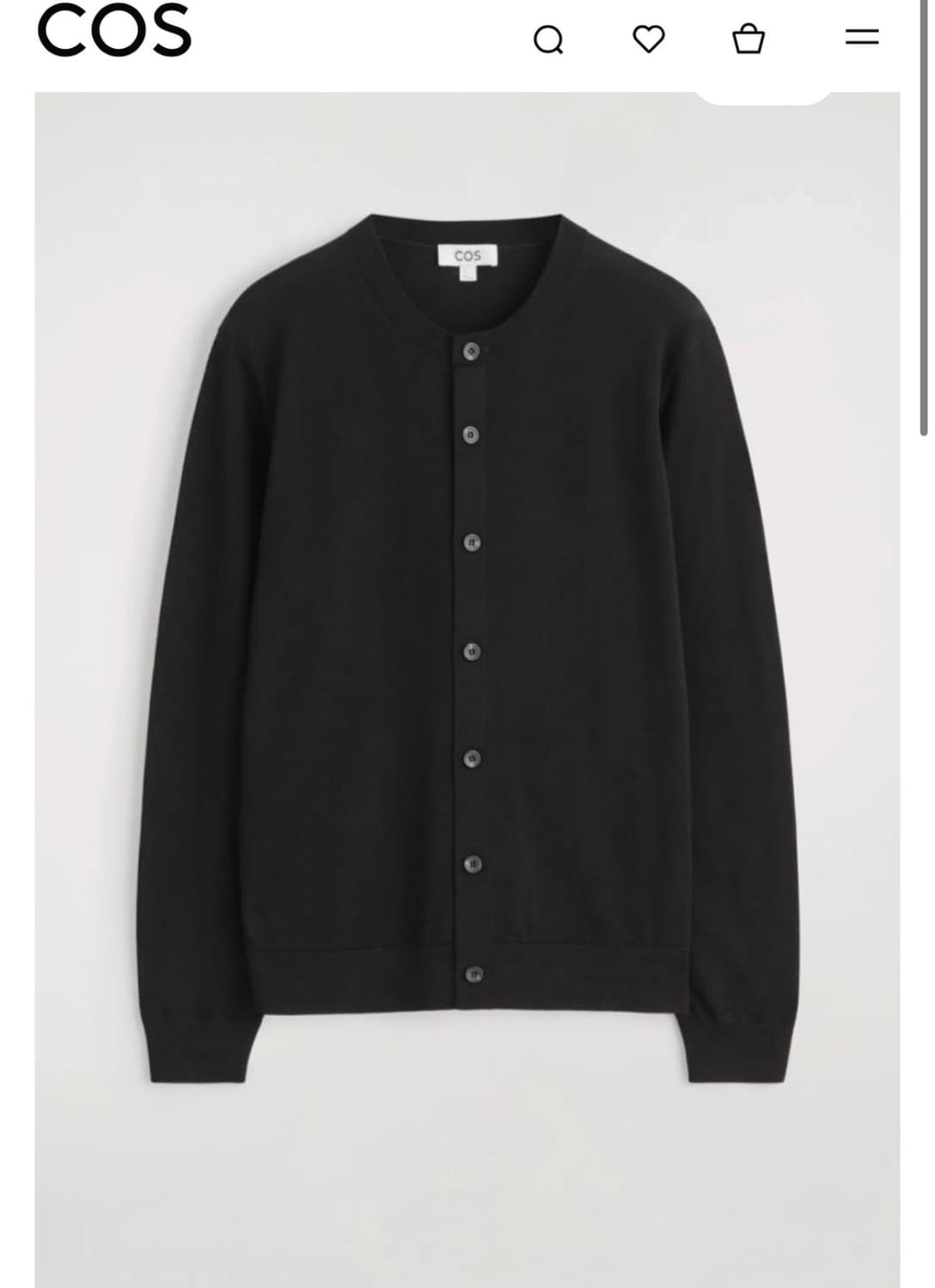 COS(코스) 메리노 울 크루넥 가디건 xxl 상품이미지1