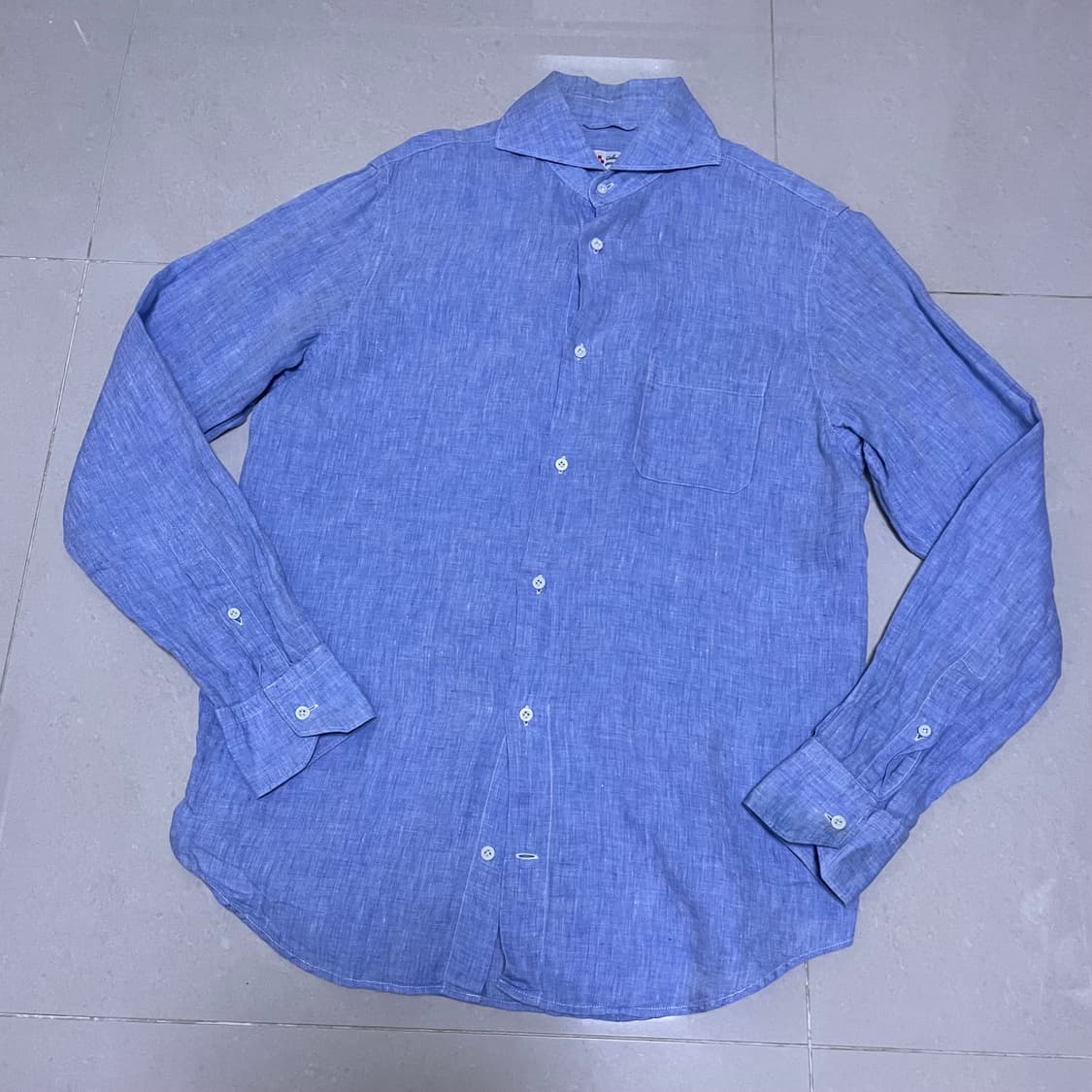 antonio laverda 프렌치 리넨 컷어웨이 카라 상품이미지1