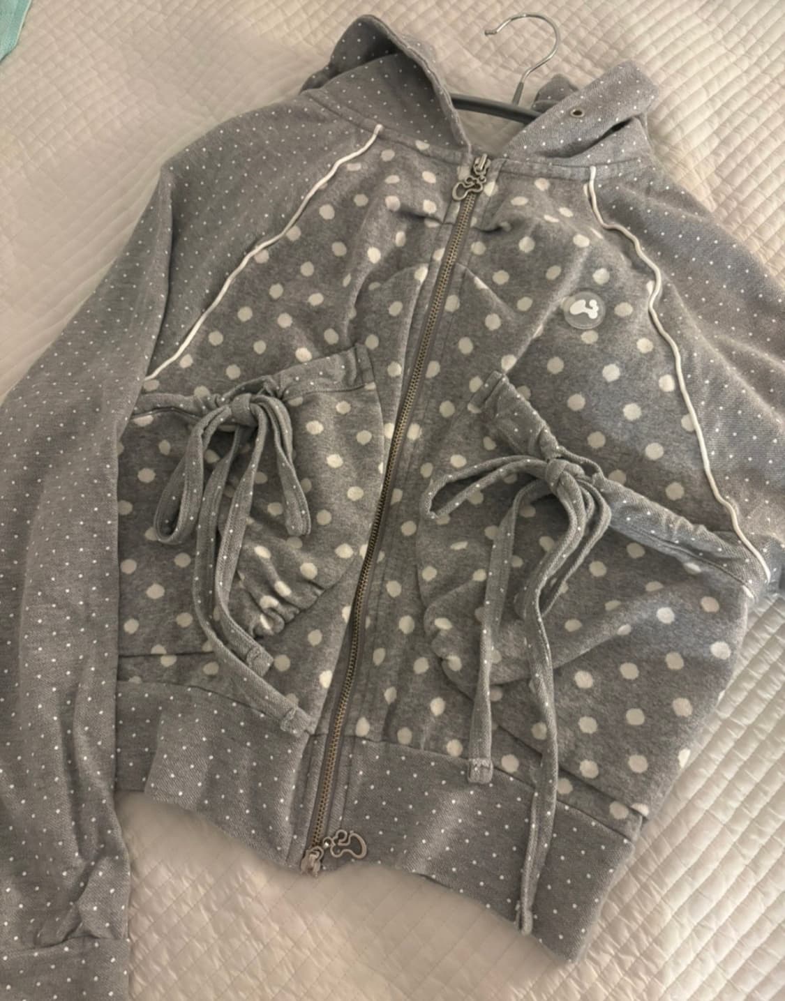 허그유어스킨 도트 후드집업 상품이미지2