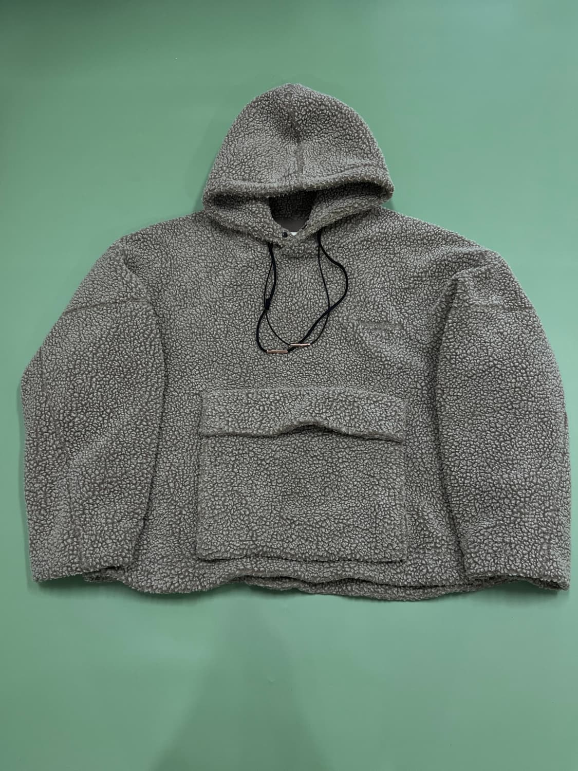 우영미 울 혼방 양털 셰르파 후드 상품이미지2