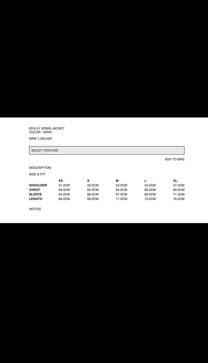 Xlim ep6 01 down jacket L 상품이미지4