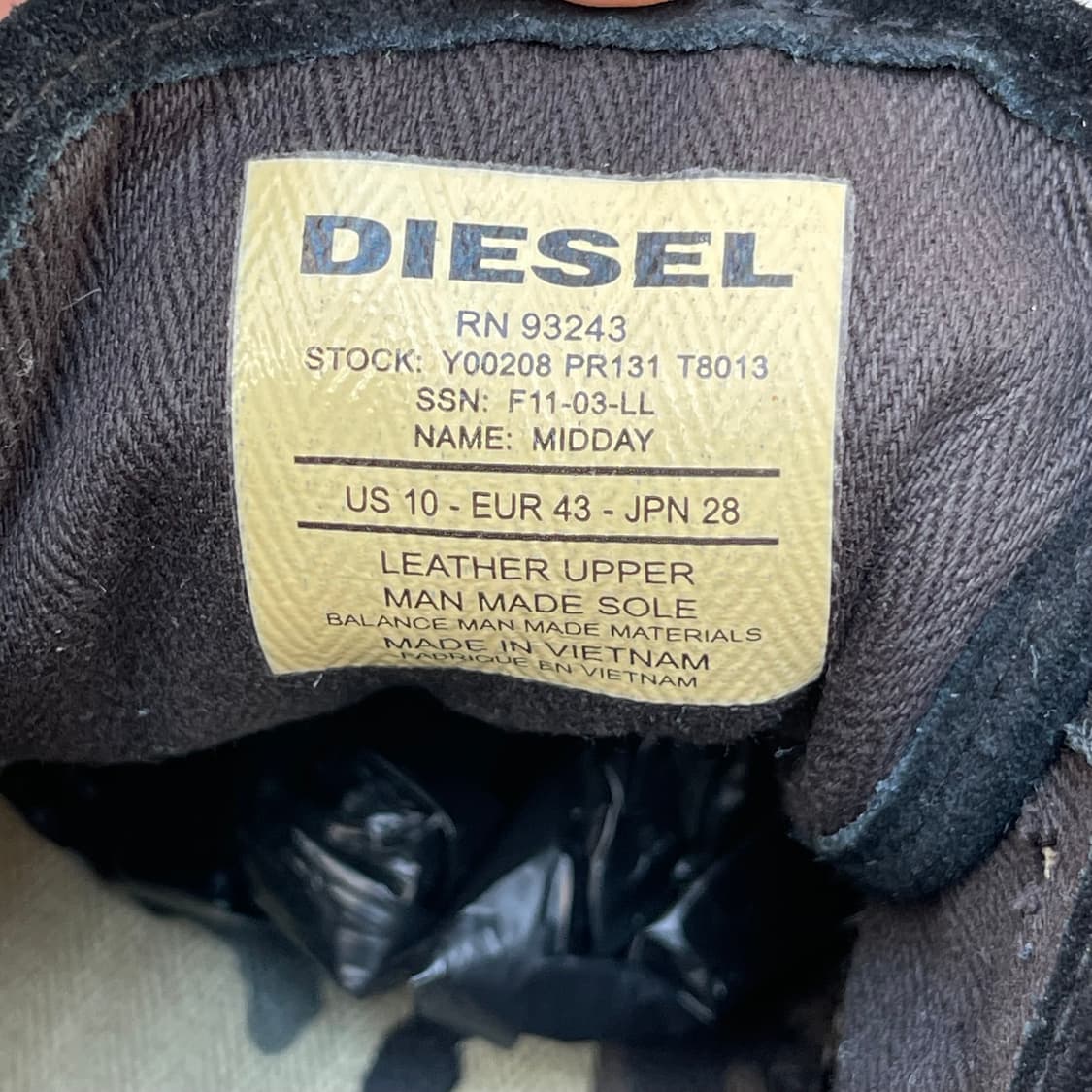 [280] Diesel VTG 레더/스웨이드 하이탑 스니커즈 상품이미지9