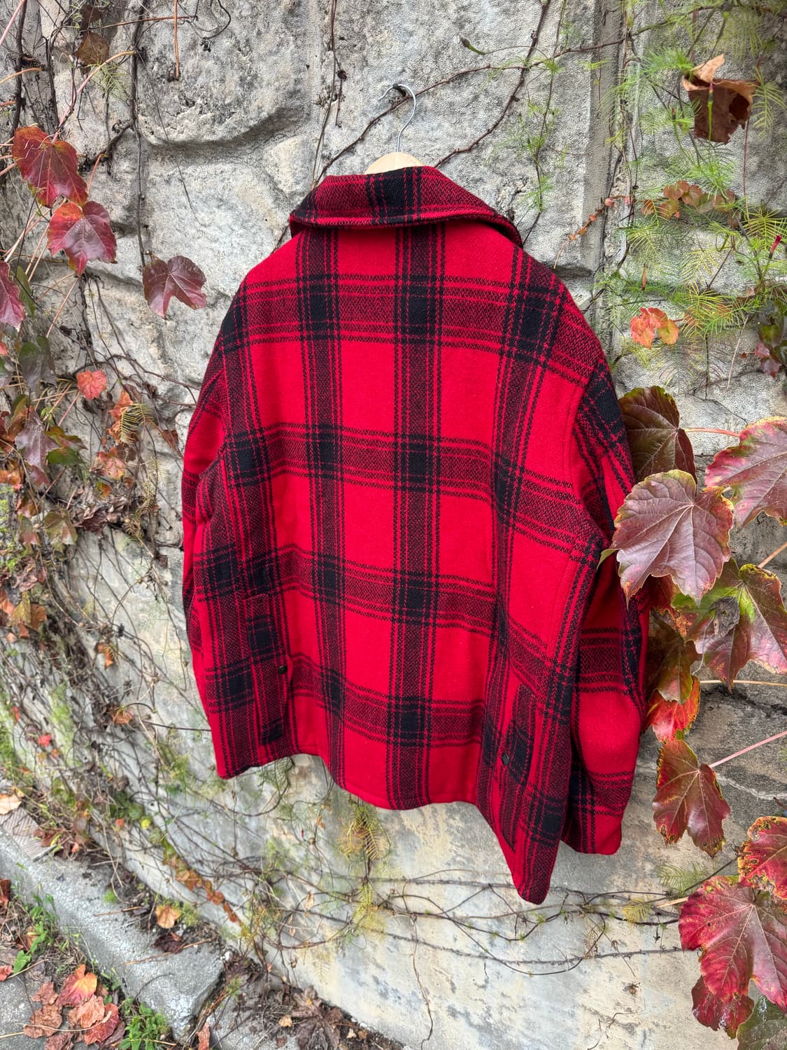 60s jcpenney 매키노 울 버팔로 체크 빈티지 헌팅 자켓 코트 상품이미지4