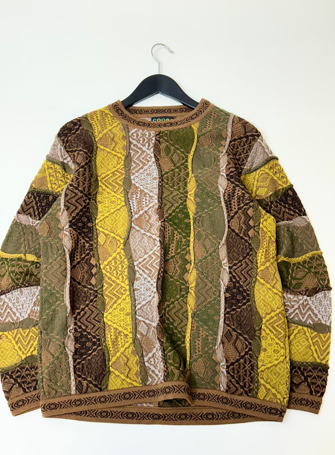 Coogi 쿠지 멀티컬러 텍스처 니트 스웨터 상품이미지3