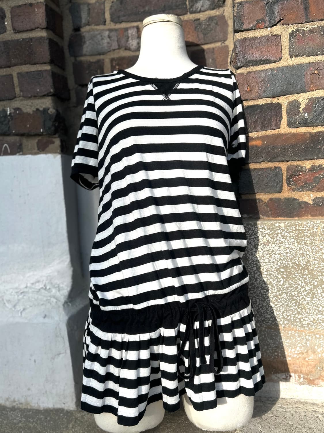 00s Jpn 니혼진 스트라이프 셔링 반팔 티셔츠 상품이미지1