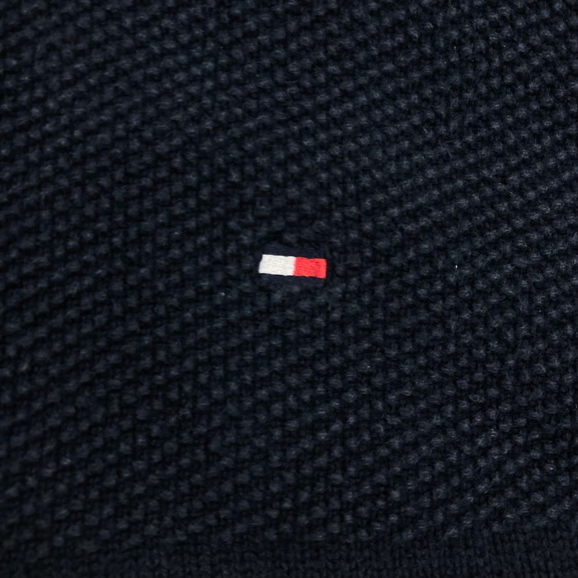 타미힐피거 네이비 컬러 스몰 로고 니트 집업 상품이미지2