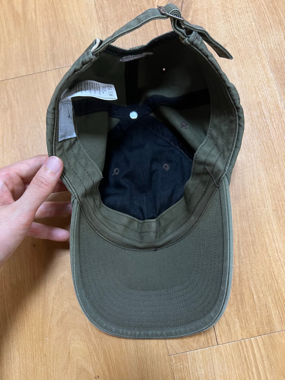 올드 나이키 볼캡 카키 판매 상품이미지4