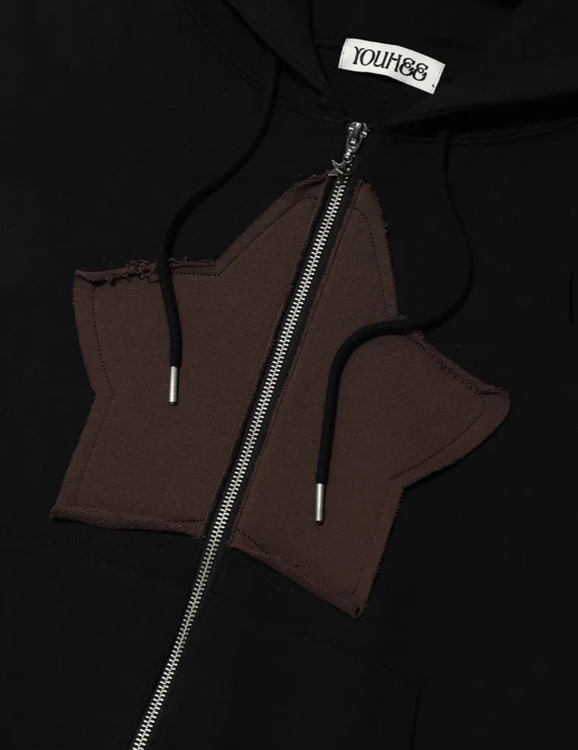 유희 리틀트윈스타 백로고 후드집업 블랙 상품이미지3