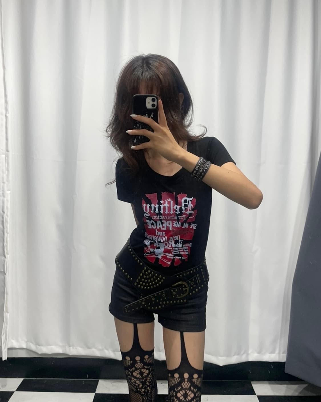 🎸블랙 타이트 프린팅 티셔츠🎸 상품이미지3
