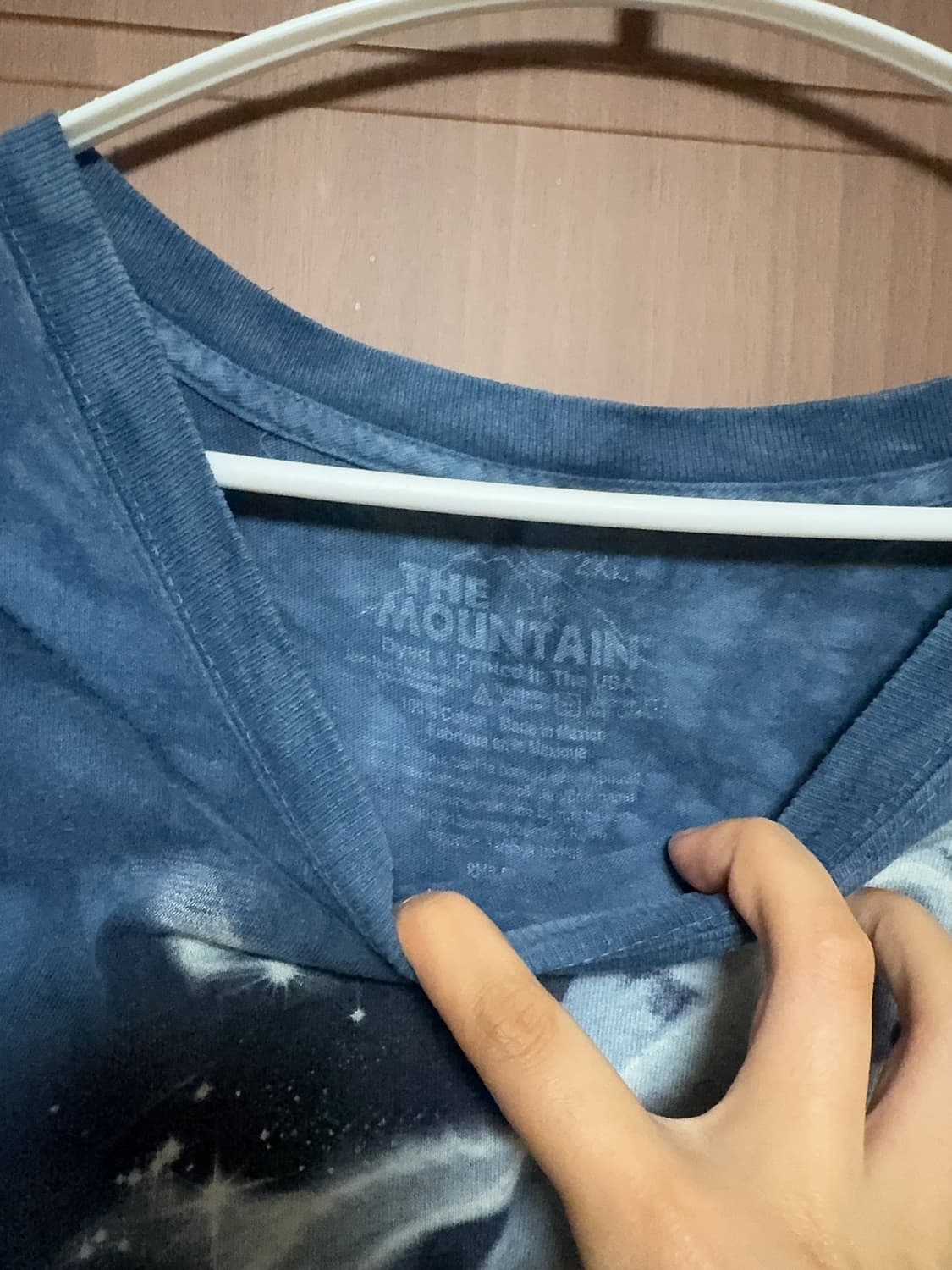 서브컬쳐 모리걸 하구미 히피 타이다이 늑대 프린팅 데미지 티셔츠 상품이미지4
