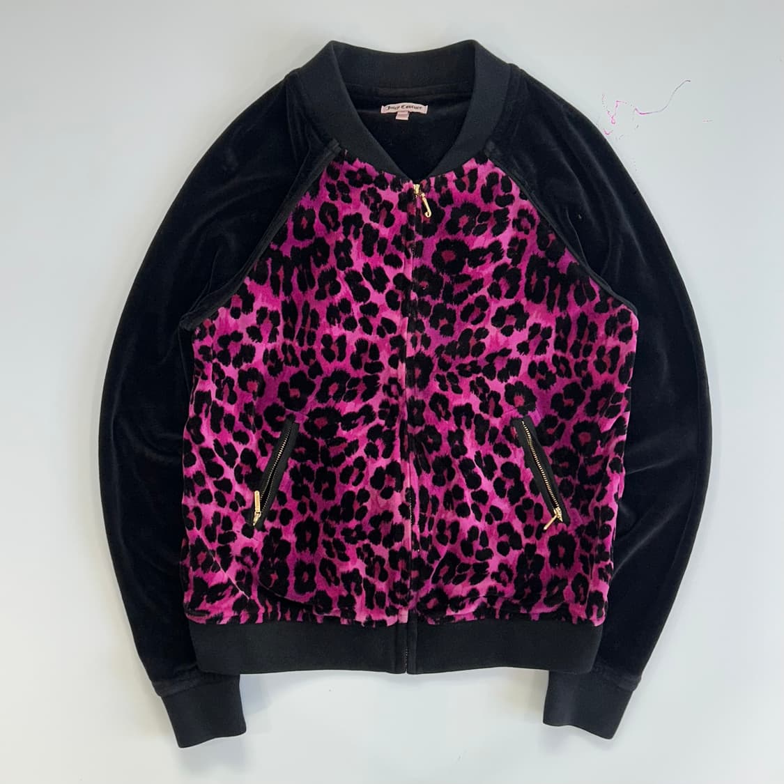 Juicy couture 쥬시꾸뛰르 핑크 레오파드 벨벳 집업  상품이미지3