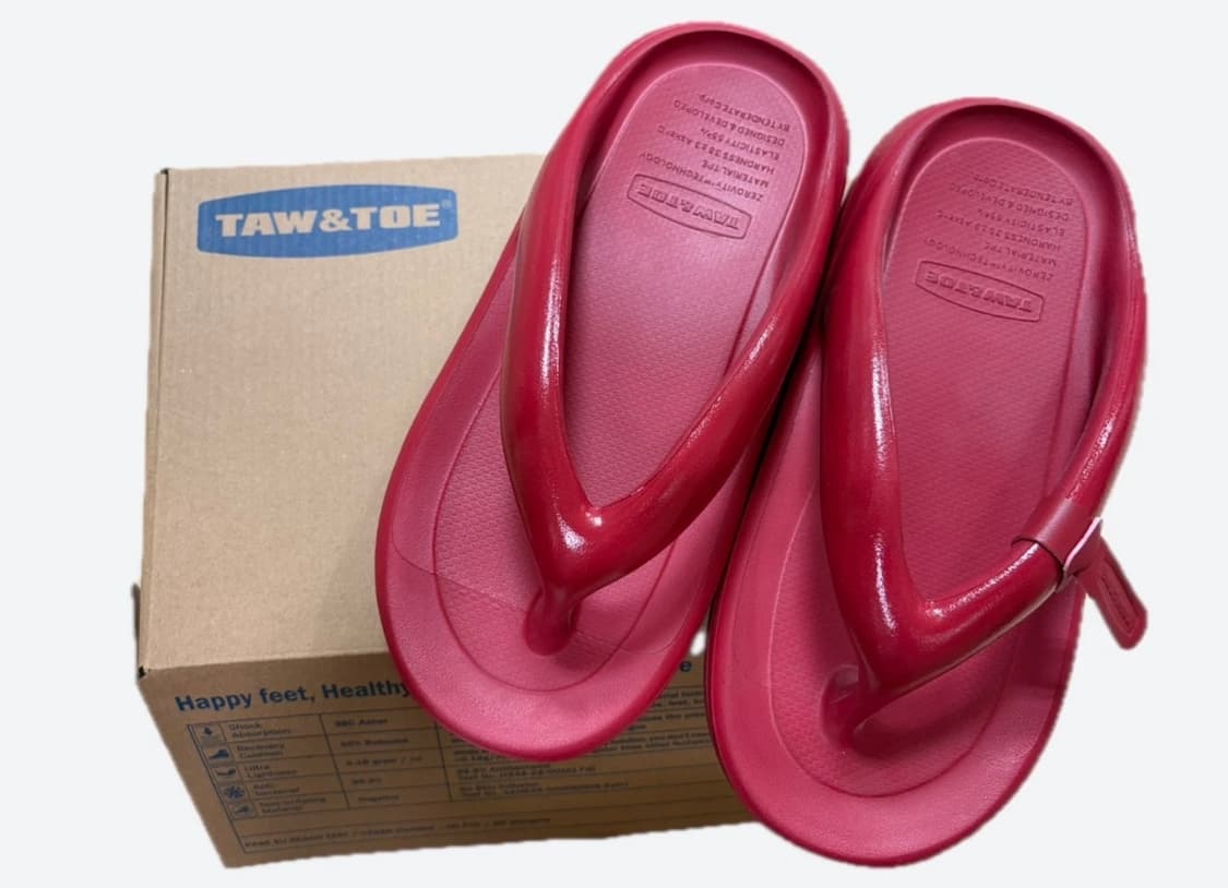 무배♥️26ss 토앤토 텐더로이트 플럼피 쪼리 레드 걍새거급 무신사 상품이미지4