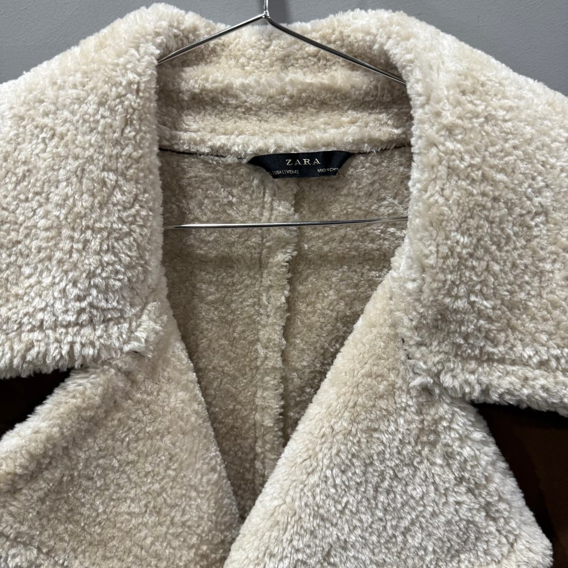 L 자라 ZARA 시어링 무스탕 더블 코트 자켓 상품이미지3