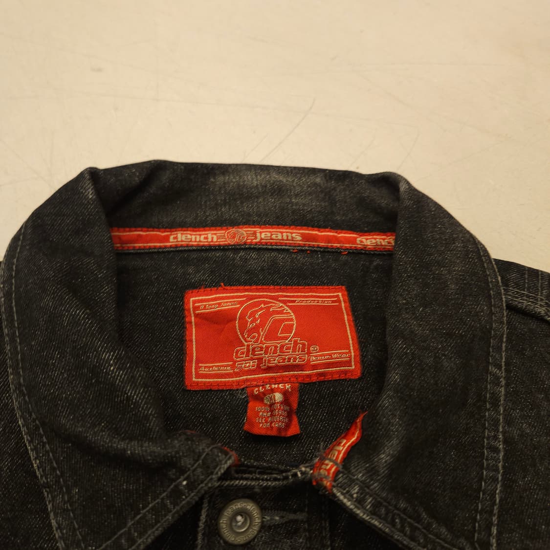 Clench jeans 바이크위크 올드스쿨 데님 자켓 상품이미지4