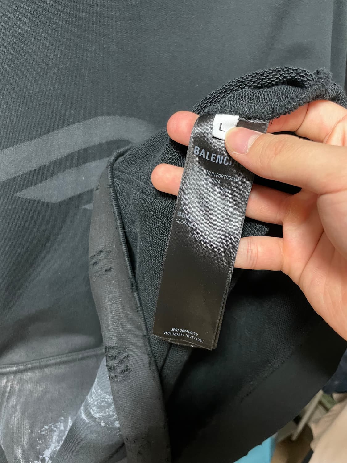 발렌시아가 페인트 3B 로고 후드티 상품이미지2