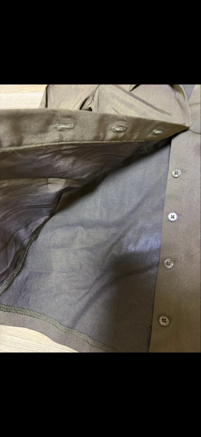 아소스 asos 카키 슬림핏 셔츠 상품이미지3