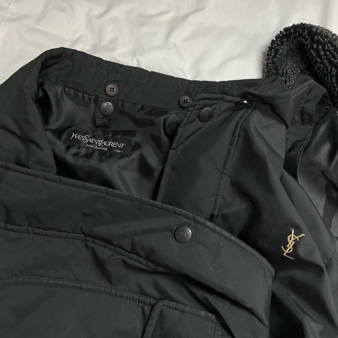 입생로랑 블루종 자켓 (목털포함) 상품이미지5