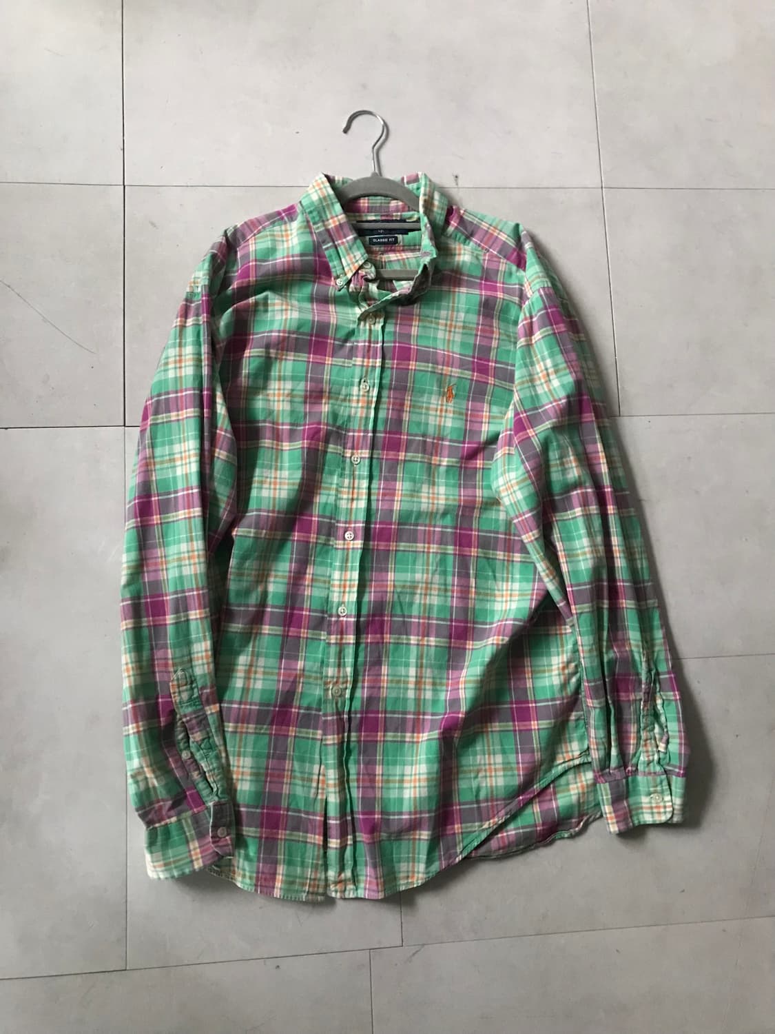 폴로 그린핑크 체크셔츠 상품이미지8