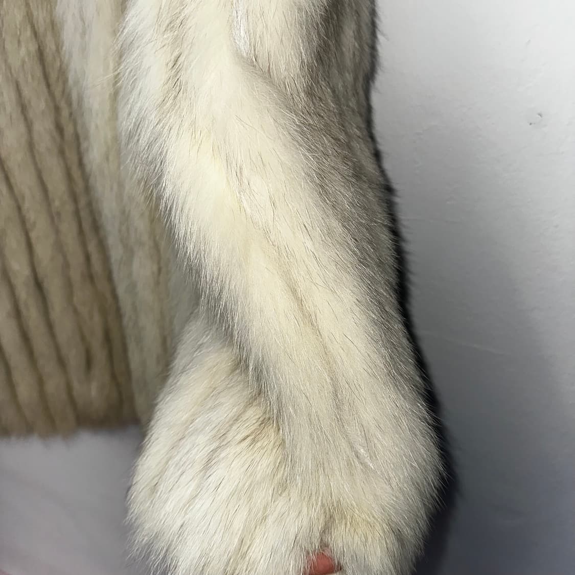 화이트 믹스컬러 사가폭스 퍼자켓M 상품이미지7