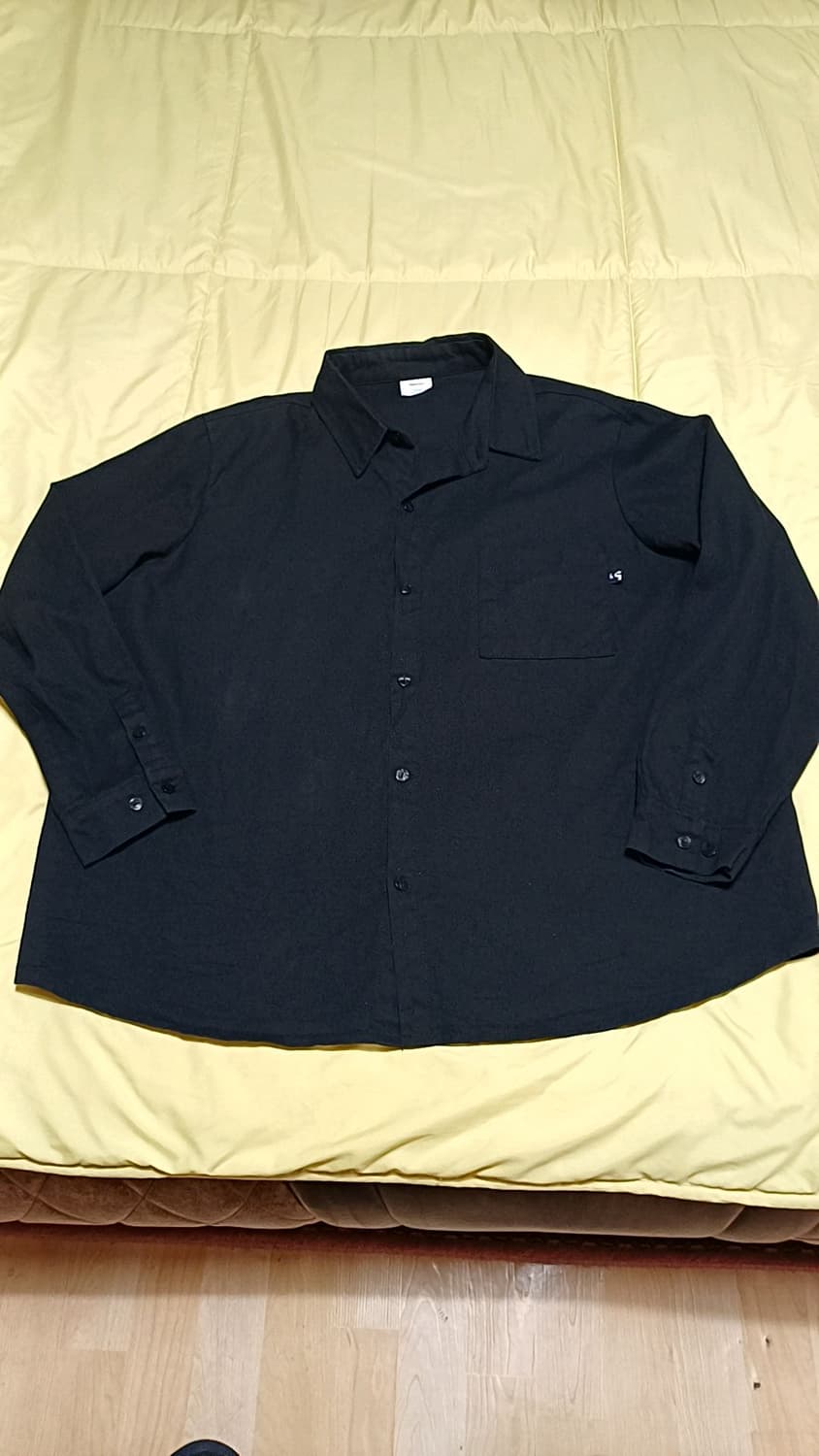 퍼스텝 오버핏블랙남방 빅사이즈 2XL 가슴70 기장76 상품이미지1