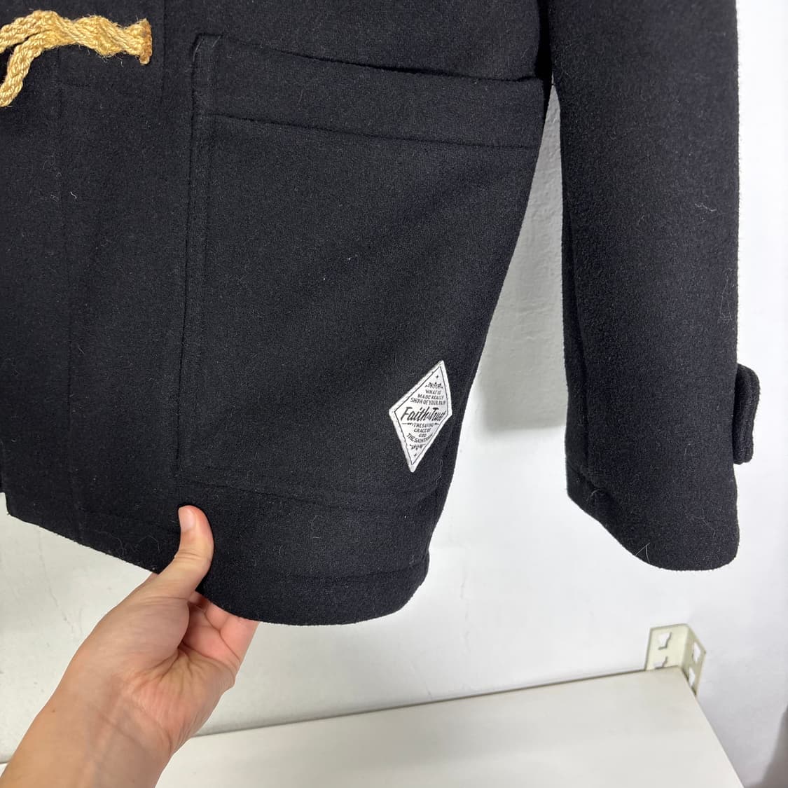 M 세인트페인 블랙 누빔 떡볶이 더플코트 상품이미지2