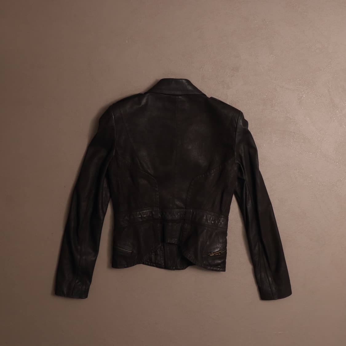 시스템 램스킨 라이더 크롭 가죽자켓 A1463 상품이미지6