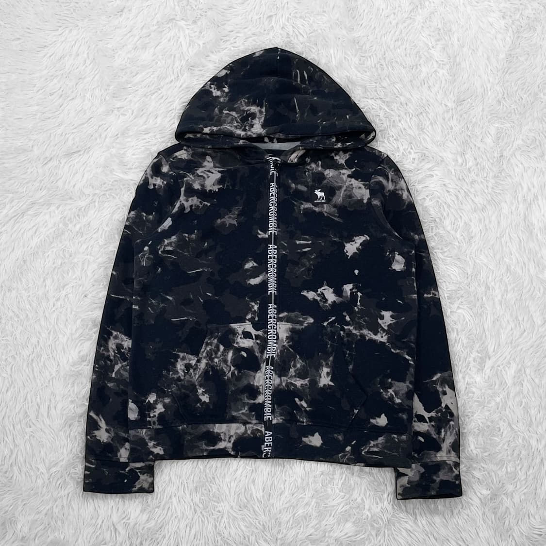 아베크롬비 타이다이 후드집업 블랙 상품이미지2