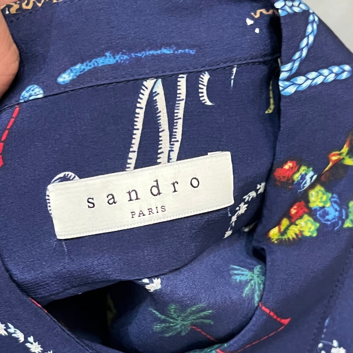  산드로 멀티 패턴 실크 셔츠 y16306 상품이미지6