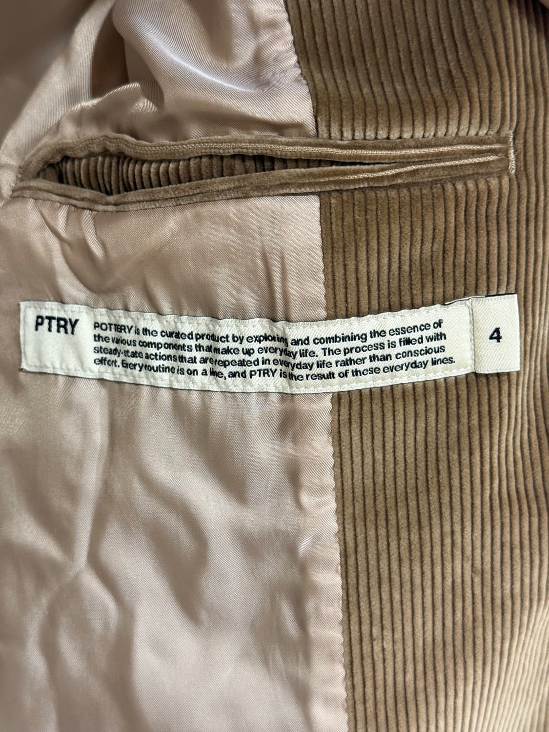 [4] 포터리 POTTERY 코듀로이 드리즐러 자켓 상품이미지4