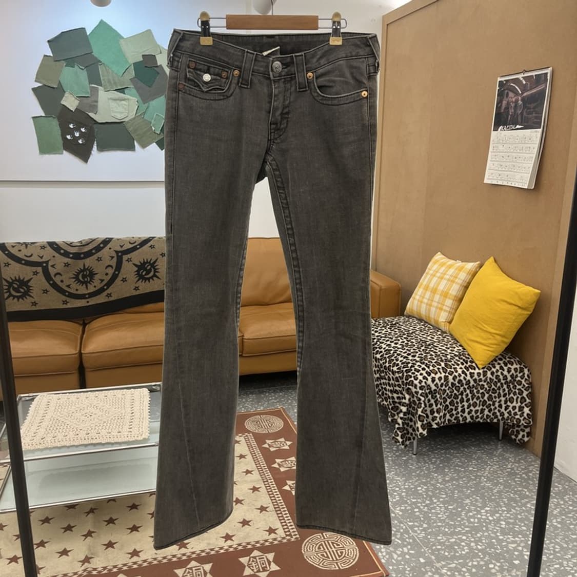 트루릴리전 빈티지 Y2K 워싱 부츠컷 데님팬츠 28인치 C09802 상품이미지3