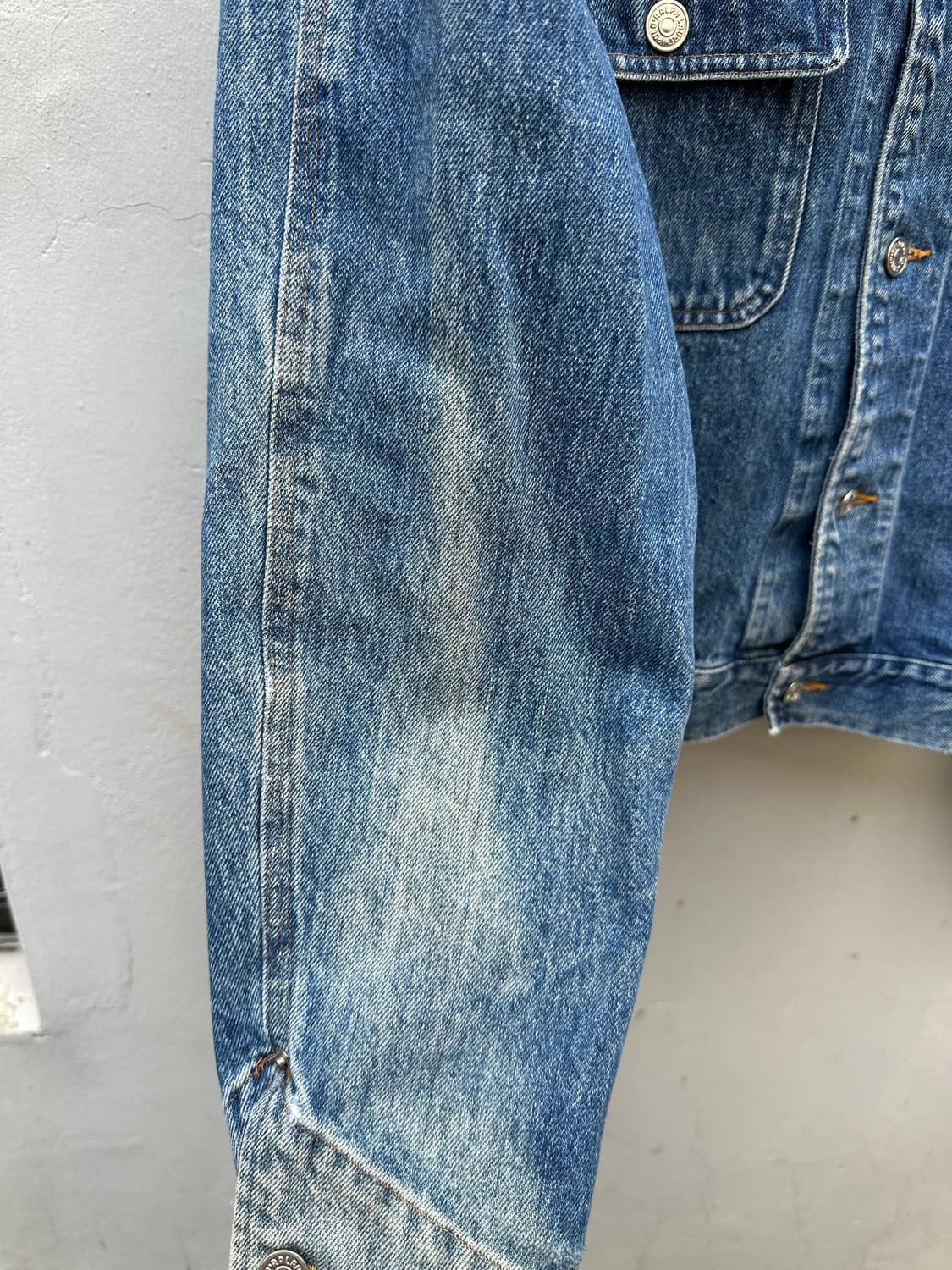 80s usa og polo dungarees denim jacket 상품이미지3