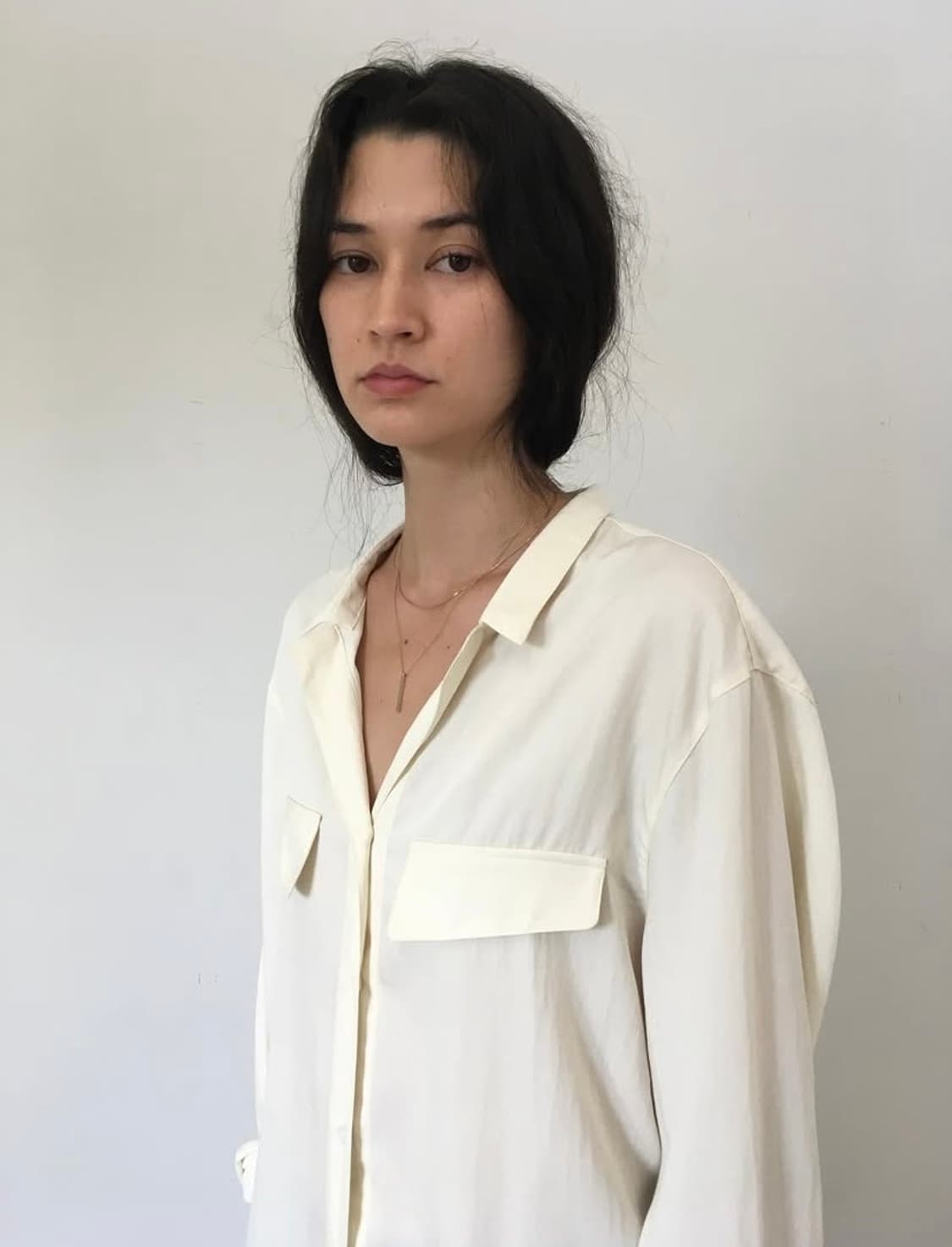 해브빈  havebin Round Pocket shirt Cream 상품이미지2