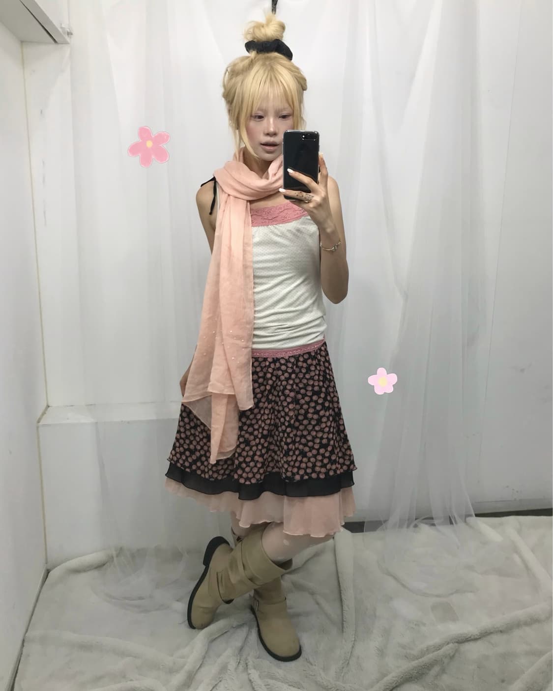 𝜗𝜚 살구 핑크 복숭아 하구미 코디set 𝜗𝜚 상품이미지1