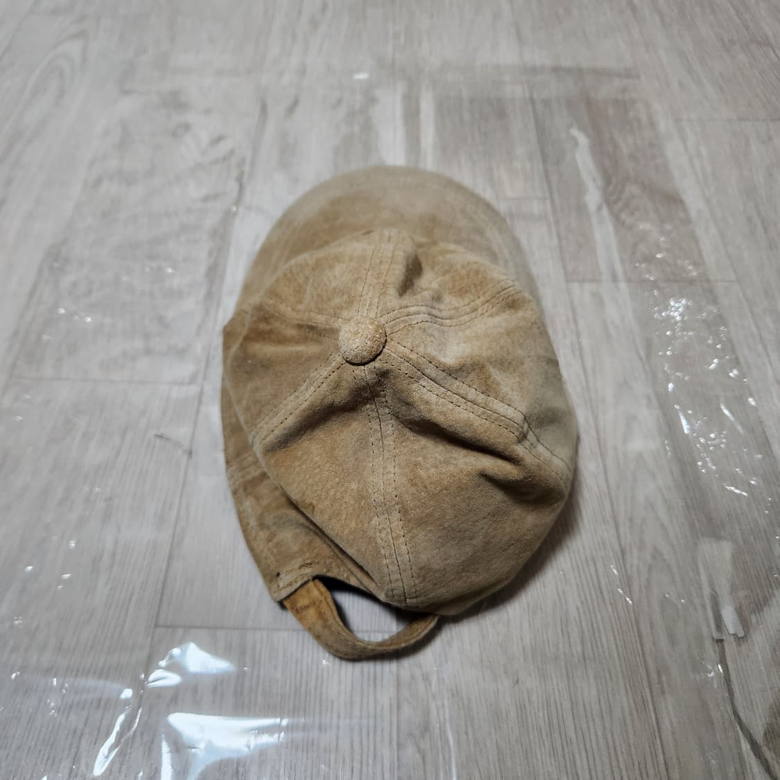 빈티지 돼지 가죽 베이지 모자 (56-59cm) 상품이미지2