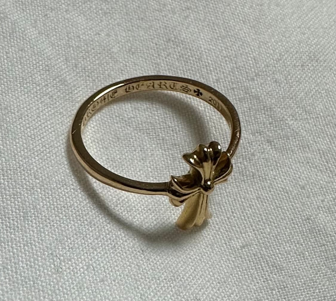 [us 4.5] 크롬하츠 22k 버블검 크로스링 상품이미지8