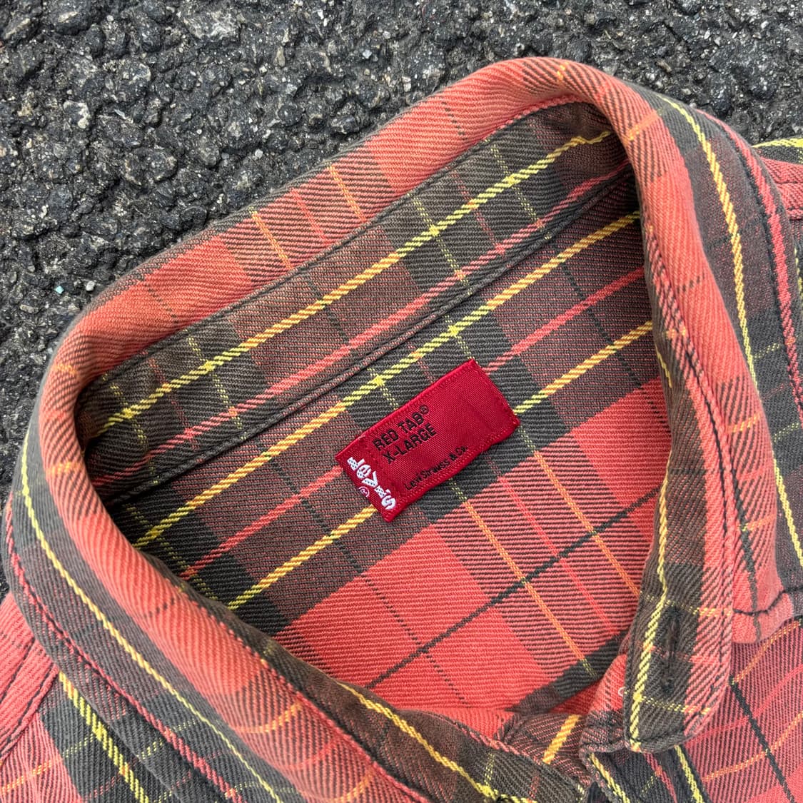 00년대 리바이스 헤비 코튼 체크 셔츠 상품이미지3