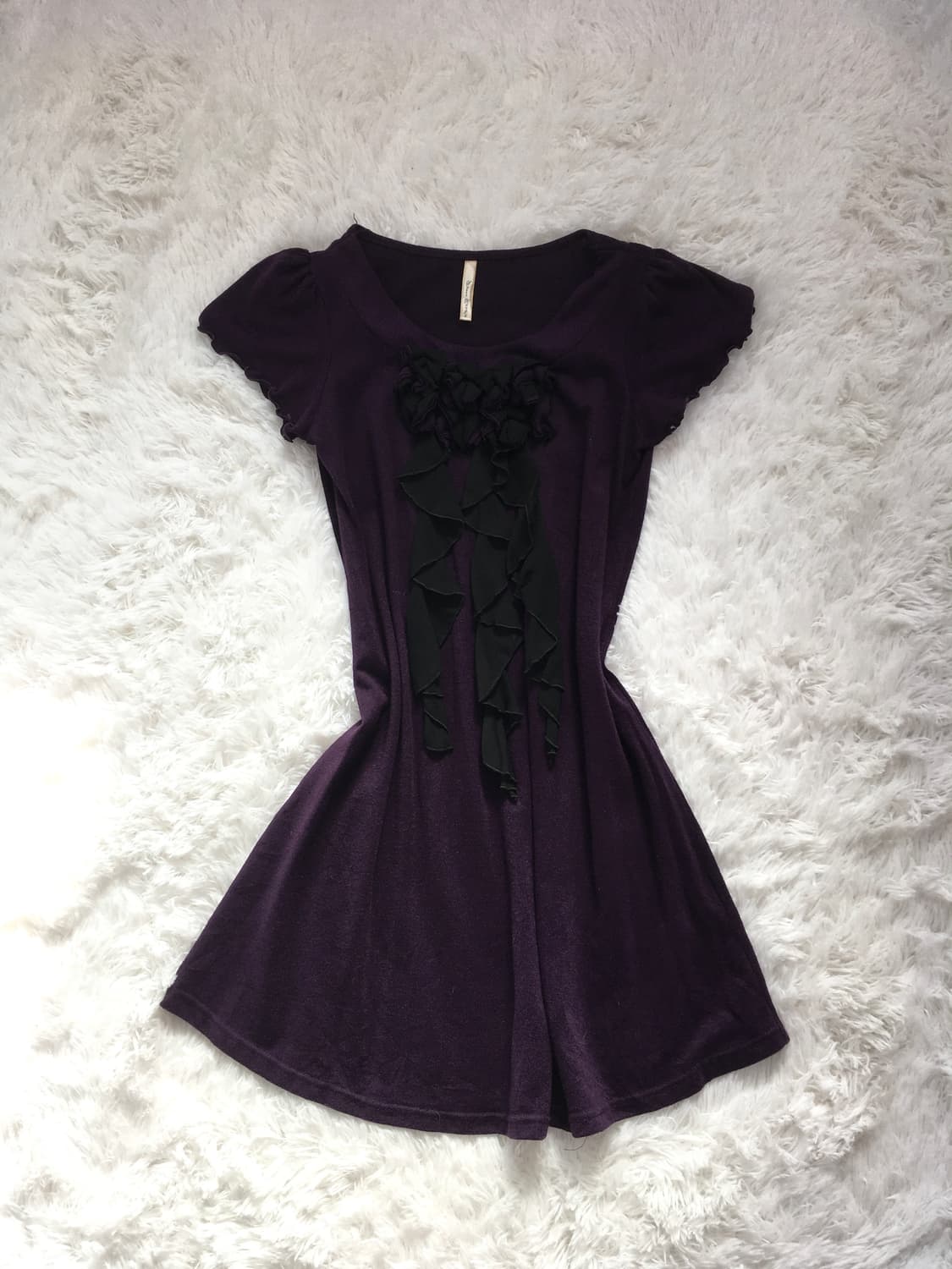 일본빈티지 퍼플 로맨틱 니트 원피스 상품이미지1