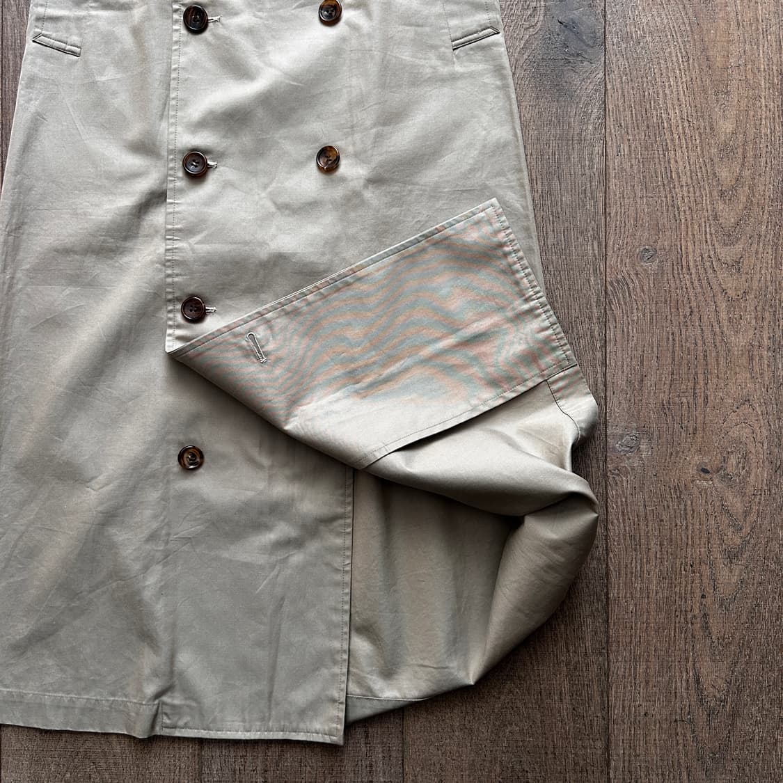90's Double Button Long Trench Skirt 상품이미지7
