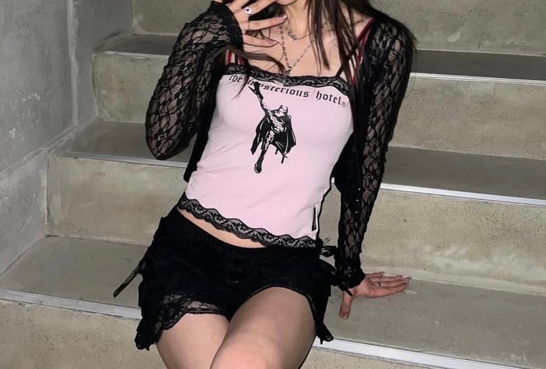미스테리어스호텔 펑크 레이스 슬리브 상품이미지2