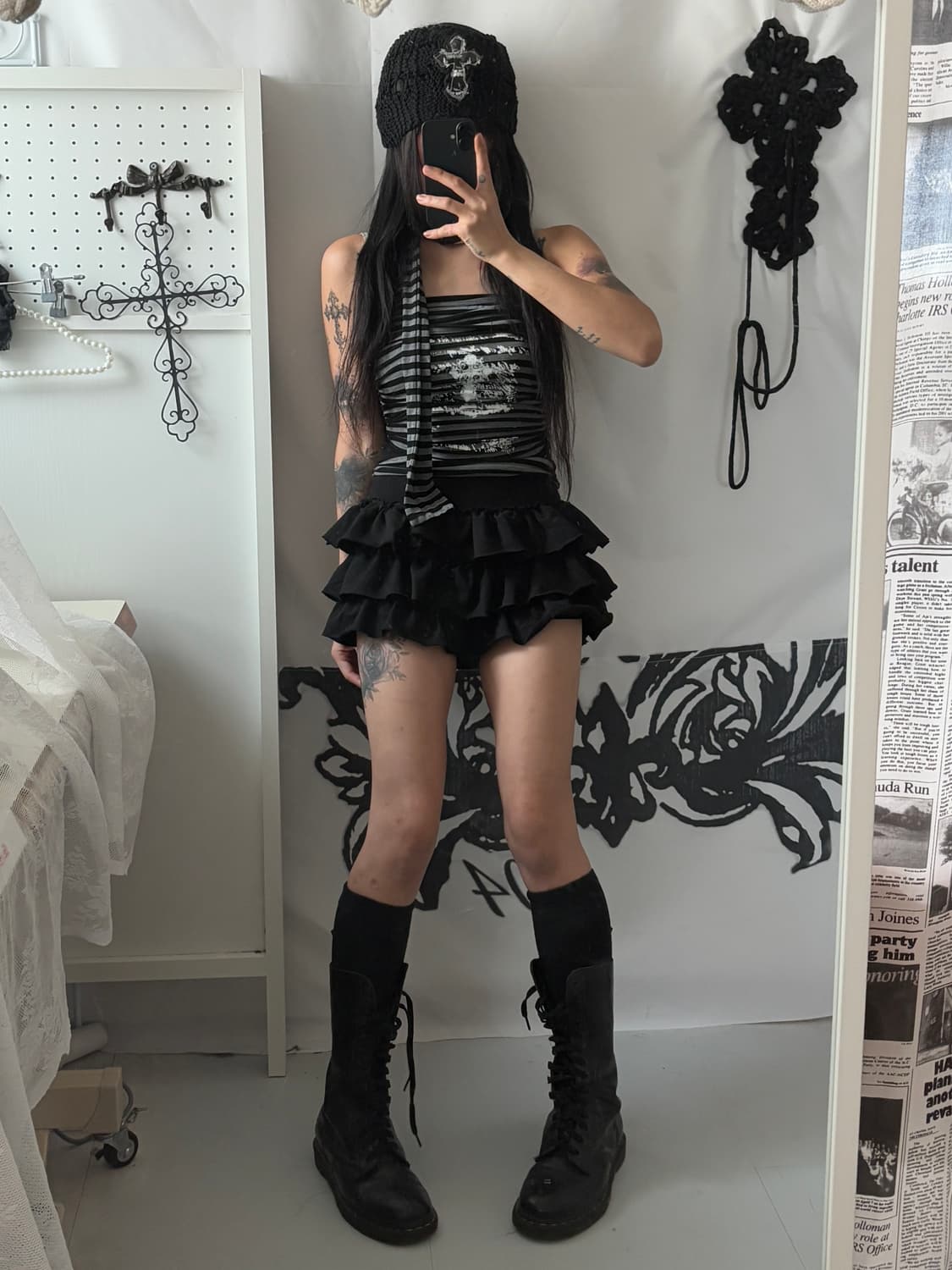 • striped top & muffler set 상품이미지3