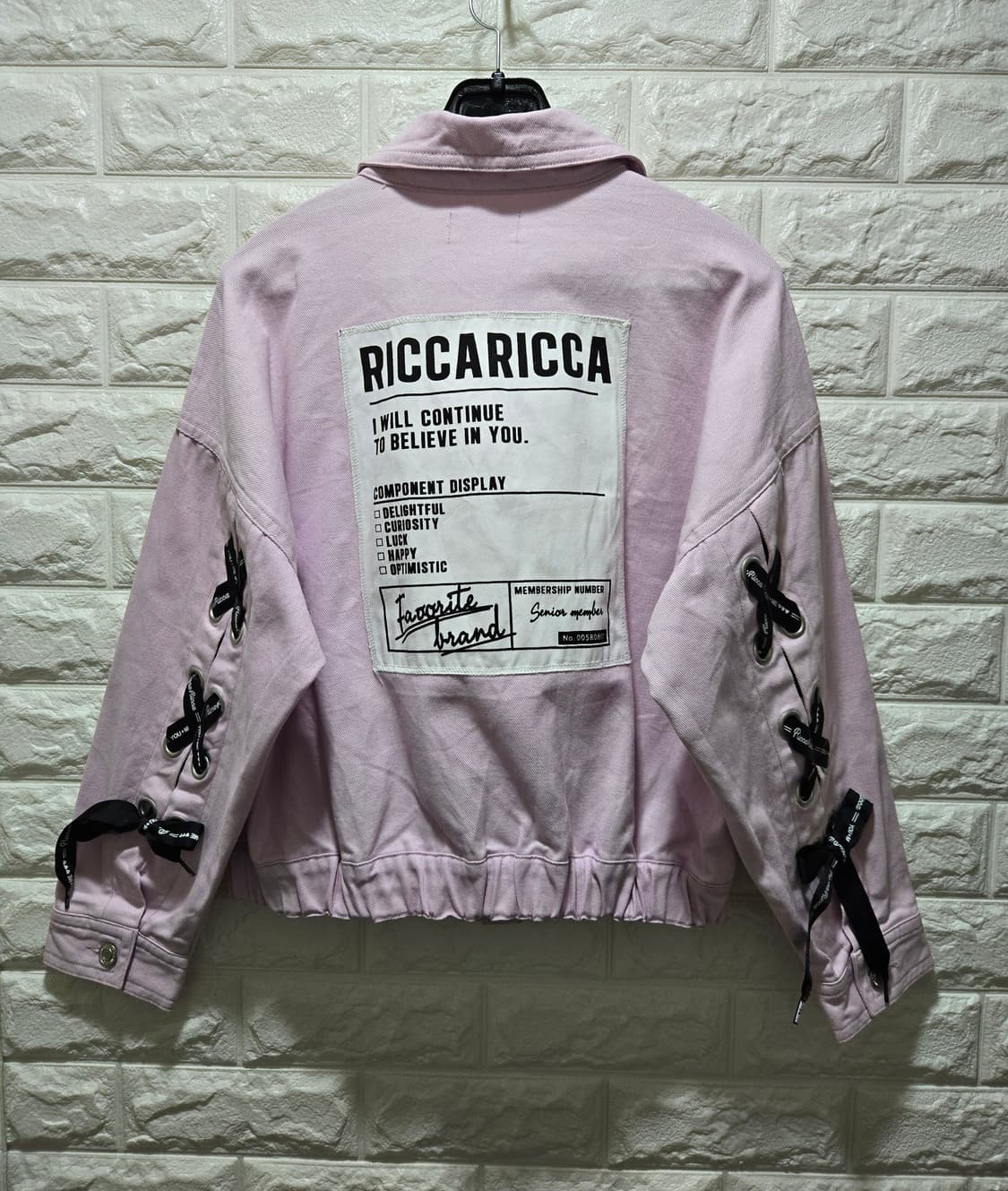 Ricca Ricca 핑크 데님자켓 140 성인여성 55~55반 상품이미지5