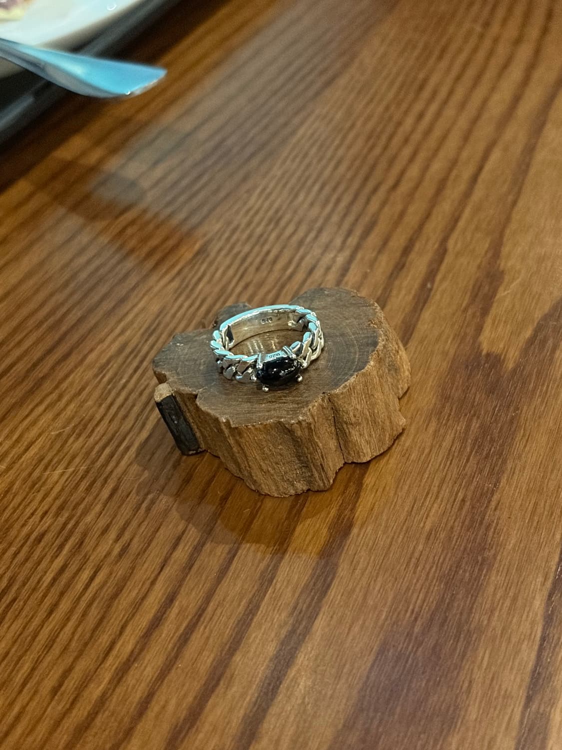 🖤 Black Stone Chain Ring 상품이미지1